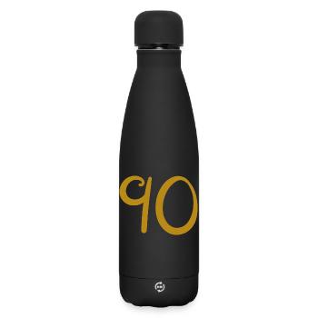 90 - Matte Insulated Water Bottle 500 ml - black - Front