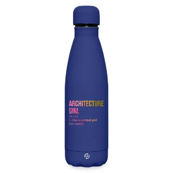 architecture - Bouteille isotherme SOFT TOUCH 500 ml - bleu foncé  - Devant