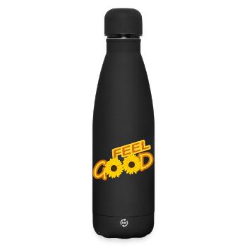 FEEL GOOD - Matte Insulated Water Bottle 500 ml - black - Front