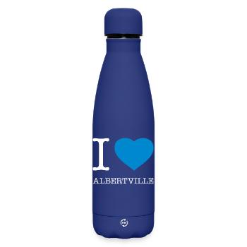 I LOVE ALBERTVILLE - Matte Thermosflasche 500 ml - Dunkelblau  - Vorne