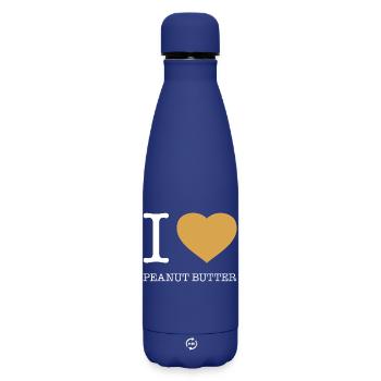 J’ADORE LE BEURRE DE CACAHUÈTE - Bouteille isotherme SOFT TOUCH 500 ml - bleu foncé  - Devant
