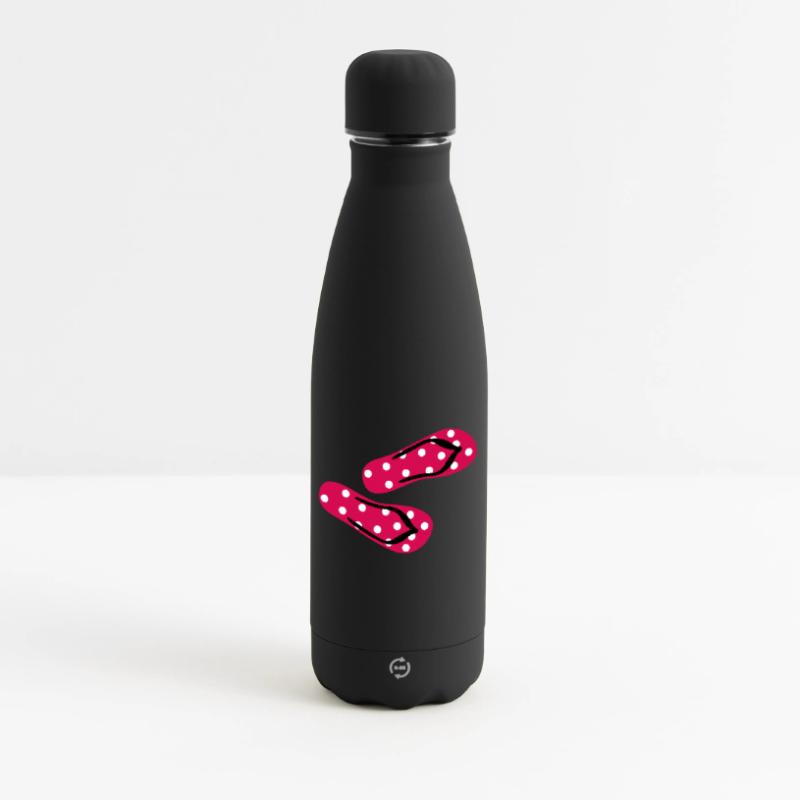 Slippers Toadstool Flip Flops Points Dots Summer Matte Insulated Water Bottle 500 ml