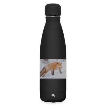 Renard des neiges Pixel Art - Bouteille isotherme SOFT TOUCH 500 ml - noir - Devant