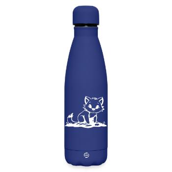 Fox - Matte Insulated Water Bottle 500 ml - dark blue  - Front