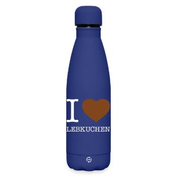 I love gingerbread - Matte Insulated Water Bottle 500 ml - dark blue  - Front