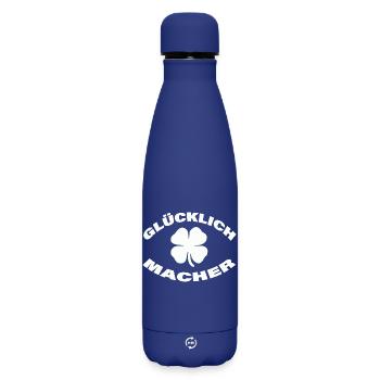 HAPPINESS MAKER - Matte Insulated Water Bottle 500 ml - dark blue  - Front