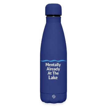 Compte à rebours du week-end du lac vers les journées en mer - Bouteille isotherme SOFT TOUCH 500 ml - bleu foncé  - Devant