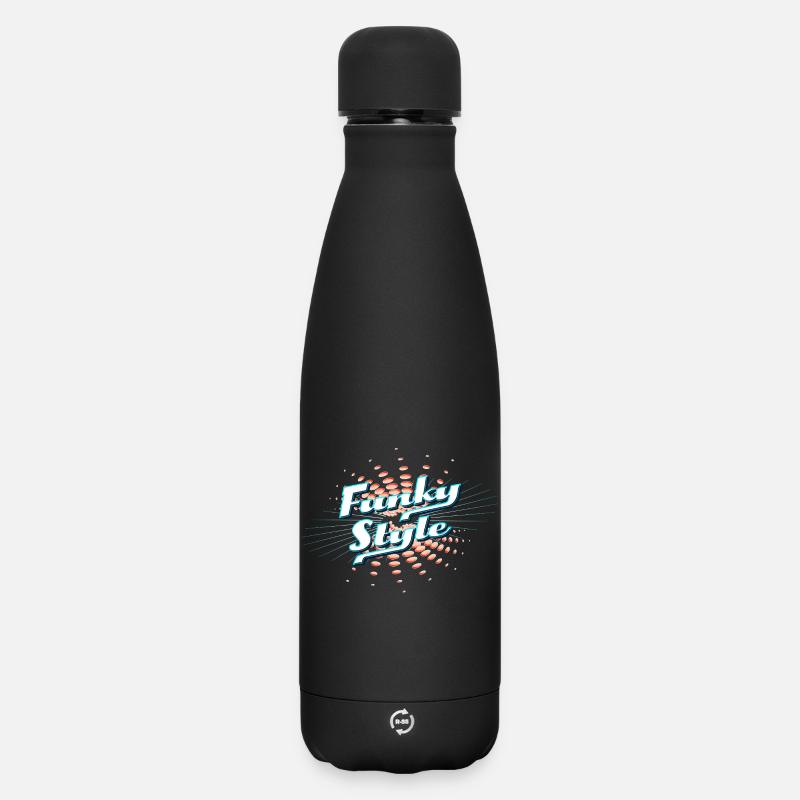 Explosion de néon au style funky - Bouteille isotherme SOFT TOUCH 500 ml - noir