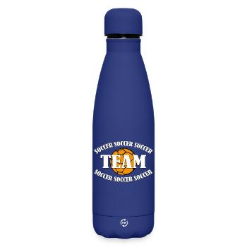 SOCCER TEAM - Matte Insulated Water Bottle 500 ml - dark blue  - Front