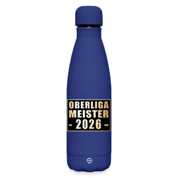 Champion of the Oberliga 2026 Oberliga Champion - Matte Insulated Water Bottle 500 ml - dark blue  - Front