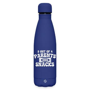 5 von 4 Eltern verstecken Snacks Humor - Matte Thermosflasche 500 ml - Dunkelblau  - Vorne