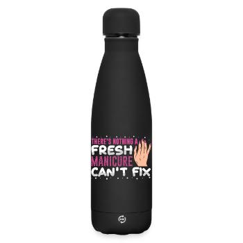 Nail Designer Nail Designer Cosmetics Nail Salon - Matte Insulated Water Bottle 500 ml - black - Front