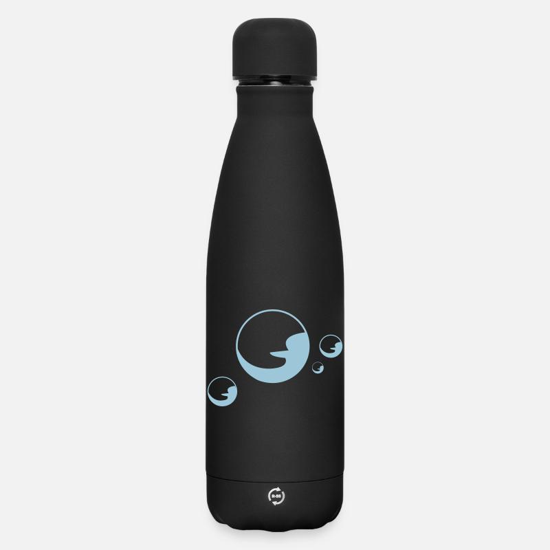 Soapbubble Seifenblasen schaum - Matte Panorama Thermosflasche 500 ml - Schwarz
