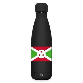 Flag of Burundi - Matte Insulated Water Bottle 500 ml - black - Front
