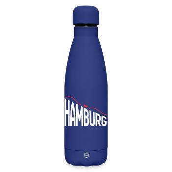 Hambourg - Bouteille isotherme SOFT TOUCH 500 ml - bleu foncé  - Devant