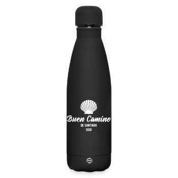 Buen Camino 2026 | Jakobsweg, Pilger, Santiago - Matte Thermosflasche 500 ml - Schwarz - Vorne