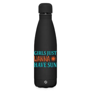 Les filles veulent avoir le soleil - Bouteille isotherme SOFT TOUCH 500 ml - noir - Devant