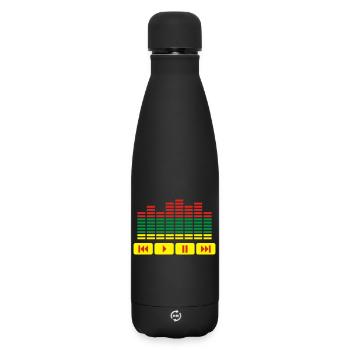 Equalizer DJ music player - Matte Insulated Water Bottle 500 ml - black - Front