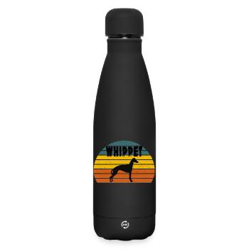 Whippet Silhouette' Cool Dog Whippet - Matte Thermosflasche 500 ml - Schwarz - Vorne