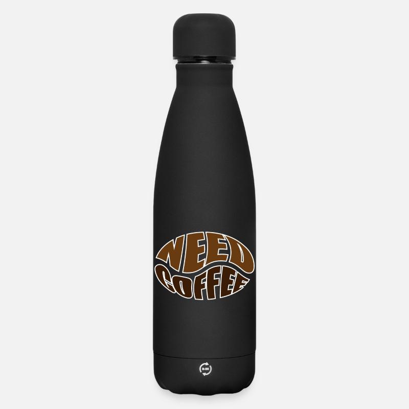 Coffee bean coffee bean need coffee - Matte Insulated Water Bottle 500 ml - black