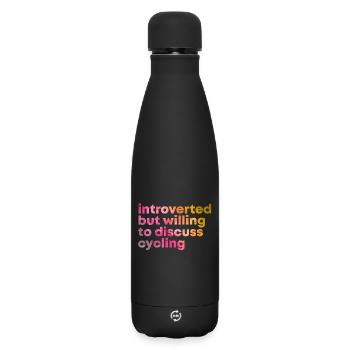 Radfahrer - Matte Thermosflasche 500 ml - Schwarz - Vorne