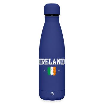 Drapeau de l’Irlande Brushstroke Design - Bouteille isotherme SOFT TOUCH 500 ml - bleu foncé  - Devant