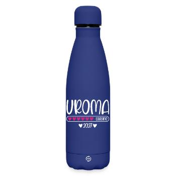 Arrière-grand-mère 2027 barre de chargement cardiaque - Bouteille isotherme SOFT TOUCH 500 ml - bleu foncé  - Devant