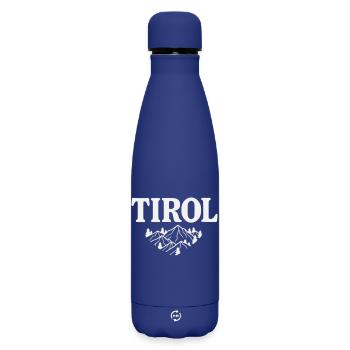 Tirol Bergsilhouette Alpenmotiv - Matte Thermosflasche 500 ml - Dunkelblau  - Vorne