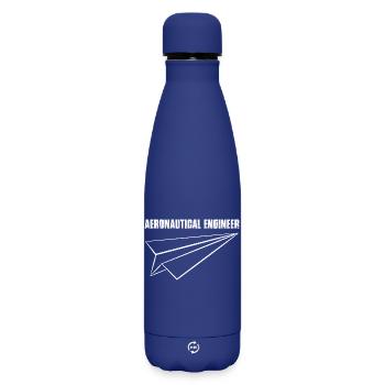 Aeronautical Engineer Paper Airplane - Matte Thermosflasche 500 ml - Dunkelblau  - Vorne