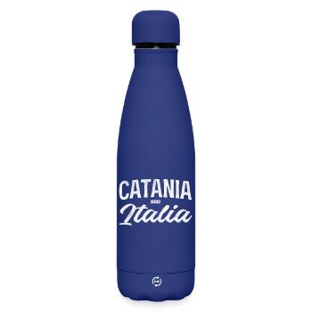 Catania Italia Vintage Script - Matte Thermosflasche 500 ml - Dunkelblau  - Vorne