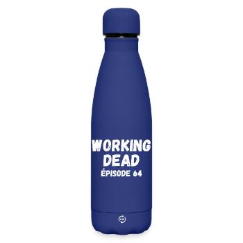 Rentenreform, Demonstration - Matte Thermosflasche 500 ml - Dunkelblau  - Vorne