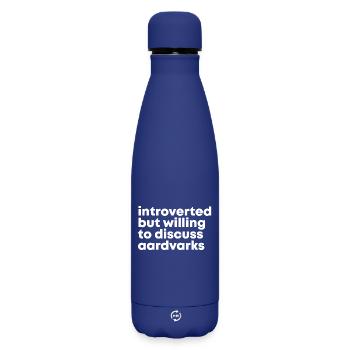 Aardvark - Matte Insulated Water Bottle 500 ml - dark blue  - Front