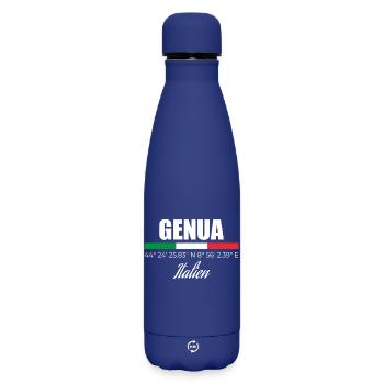 Gênes - Bouteille isotherme SOFT TOUCH 500 ml - bleu foncé  - Devant