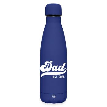 Dad EST. 2026, Geschenk für stolze Väter - Matte Thermosflasche 500 ml - Dunkelblau  - Vorne