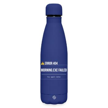 Error 404 - Morning.exe wurde nicht geladen - Matte Thermosflasche 500 ml - Dunkelblau  - Vorne