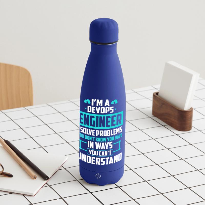 DevOps Engineer I Solve Problems You Cant Matte Insulated Water Bottle 500 ml