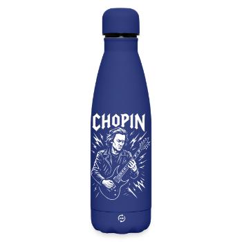 Chopin Electric Guitar Portrait - Matte Insulated Water Bottle 500 ml - dark blue  - Front