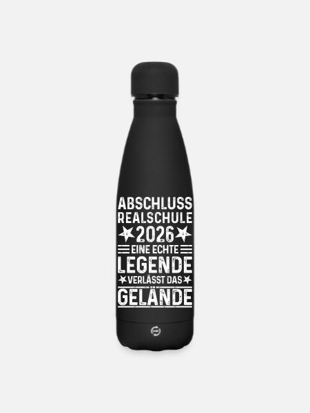 Remise des diplômes 2026 Realschule - Légende Gelände - Bouteille isotherme SOFT TOUCH 500 ml - noir