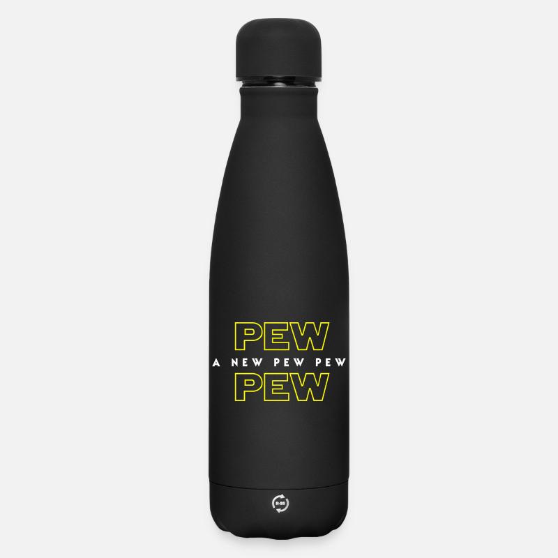 A New Pew Pew - Matte Insulated Water Bottle 500 ml - black