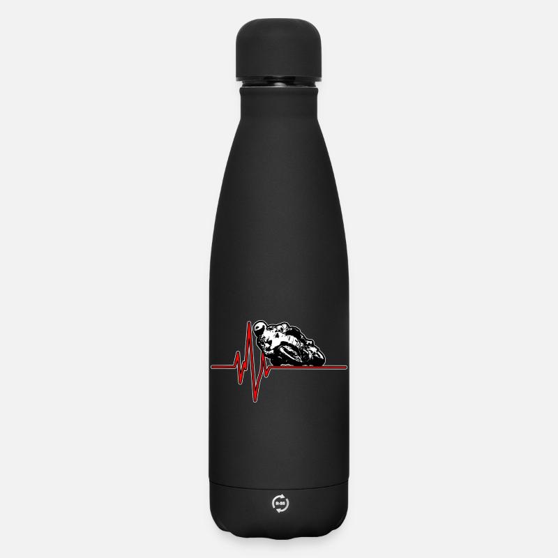 Motorcycle pulse 1 - Matte Insulated Water Bottle 500 ml - black
