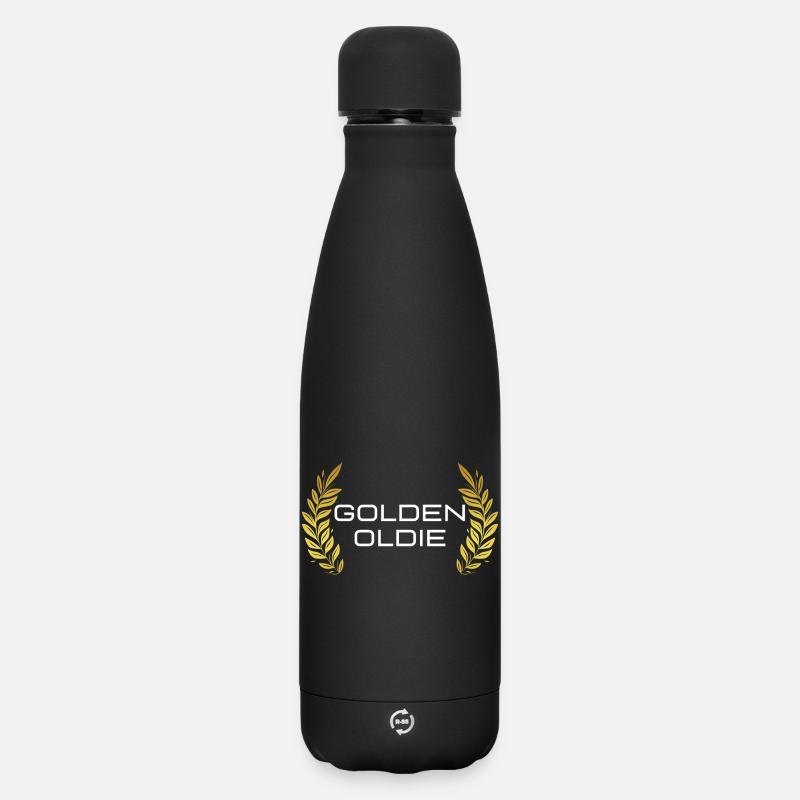 Cadeau de pension - Anniversaire du retraité - Bouteille isotherme SOFT TOUCH 500 ml - noir
