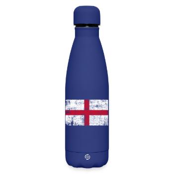 England Flag Flag Grunge Retro Vintage - Matte Insulated Water Bottle 500 ml - dark blue  - Front