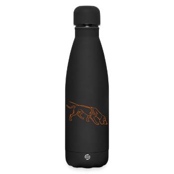 Schweißhund in orange - Matte Thermosflasche 500 ml - Schwarz - Vorne