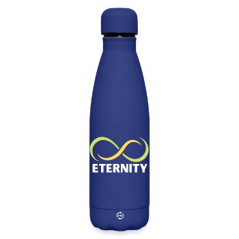 Emblème du ruban de l’infini de l’éternité - Bouteille isotherme SOFT TOUCH 500 ml - bleu foncé  - Devant