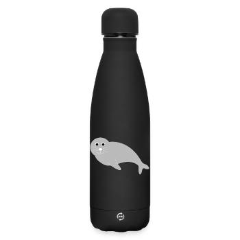 Seals, seals, seals, seals animals - Matte Insulated Water Bottle 500 ml - black - Front