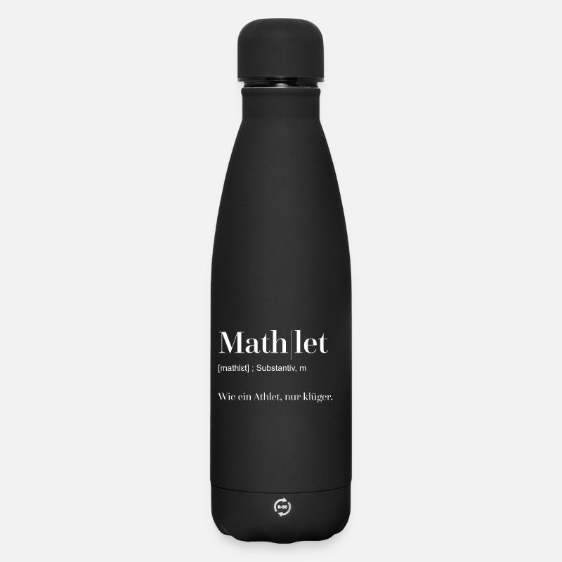 Dictionnaire Mathlet blanc - Bouteille isotherme SOFT TOUCH 500 ml - noir