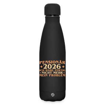 Retraité 2026 Adieu collègue de travail Pension - Bouteille isotherme SOFT TOUCH 500 ml - noir - Devant