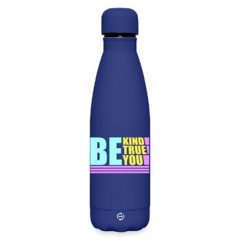 Be Kind Be True Be You Inspirierend Selbstliebe - Matte Thermosflasche 500 ml - Dunkelblau  - Vorne