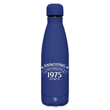 sie nerven sich seit 1975 Lustiges Paar seitdem - Matte Thermosflasche 500 ml - Dunkelblau  - Vorne