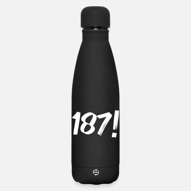 Zahlen Eins Acht Sieben - Matte Thermosflasche 500 ml - Schwarz